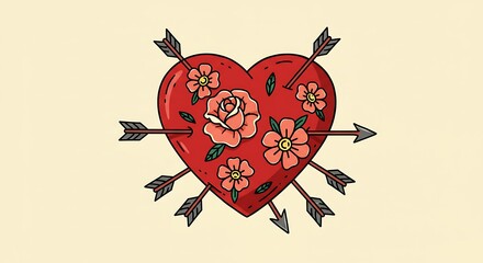 Crimson Bloom and Pierced Devotion AI Generated