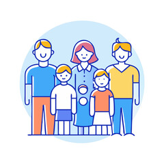 family gathering icon, family gathering vector illustration-simple illustration of family gathering, perfect for family gathering logos and icons