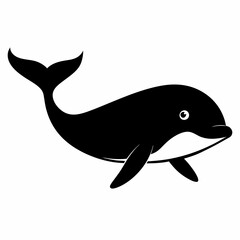 Elegant Whale Silhouette Art