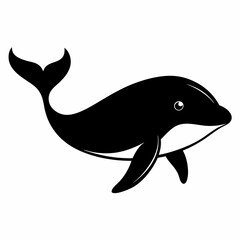Elegant Whale Silhouette Art