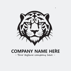 Phanter illustration black and white for logo company vector image
