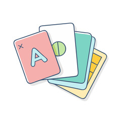 flashcards icon, flashcards vector illustration-simple illustration of flashcards, perfect for flashcards logos and icons