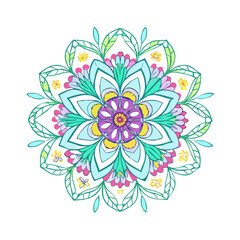 floral mandala icon, floral mandala vector illustration-simple illustration of floral mandala, perfect for floral mandala logos and icons