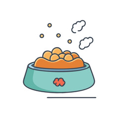food bowl icon, food bowl vector illustration-simple illustration of food bowl, perfect for food bowl logos and icons