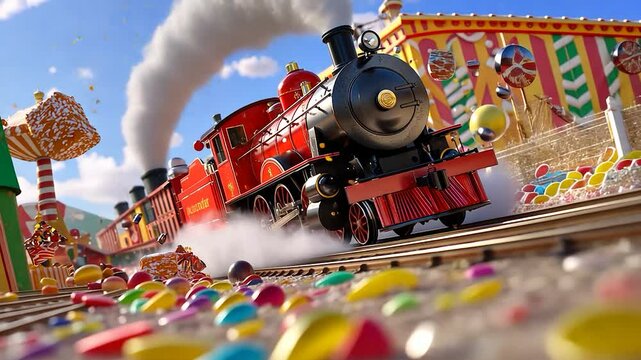 Candyland Express: A whimsical journey through a world of sweets.