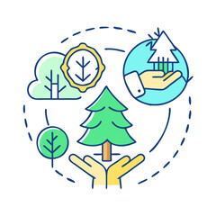 forest conservation icon, forest conservation vector illustration-simple illustration of forest conservation, perfect for forest conservation logos and icons