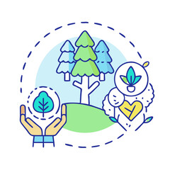 forest conservation icon, forest conservation vector illustration-simple illustration of forest conservation, perfect for forest conservation logos and icons