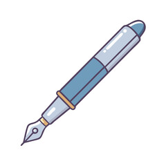 fountain pen icon, fountain pen vector illustration-simple illustration of fountain pen, perfect for fountain pen logos and icons