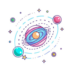 Obraz premium galaxy background icon, galaxy background vector illustration-simple illustration of galaxy background, perfect for galaxy background logos and icons