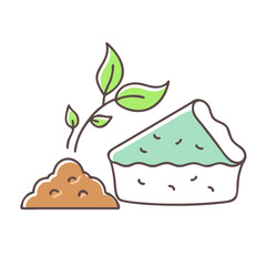 garden soil icon, garden soil vector illustration-simple illustration of garden soil, perfect for garden soil logos and icons