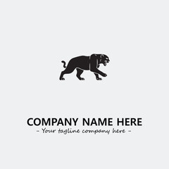 Phanter illustration black and white for logo company vector image
