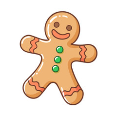 Obraz premium gingerbread man icon, gingerbread man vector illustration-simple illustration of gingerbread man, perfect for gingerbread man logos and icons