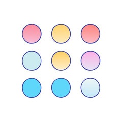 gradient circles icon, gradient circles vector illustration-simple illustration of gradient circles, perfect for gradient circles logos and icons