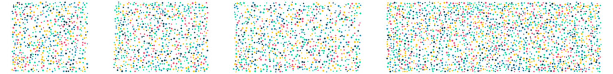 Polka pattern background with vibrant colors