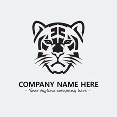 Phanter illustration black and white for logo company vector image
