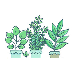 herb garden icon, herb garden vector illustration-simple illustration of herb garden, perfect for herb garden logos and icons