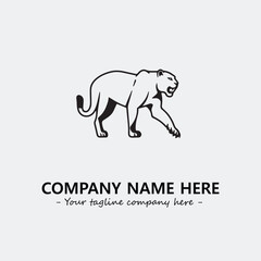 Phanter illustration black and white for logo company vector image
