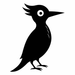 Elegant Woodpecker Silhouette Vector Art