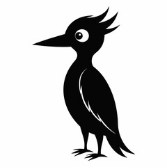 Elegant Woodpecker Silhouette Vector Art