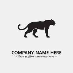 Phanter illustration black and white for logo company vector image
