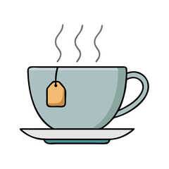 hot tea cup icon, hot tea cup vector illustration-simple illustration of hot tea cup, perfect for hot tea cup logos and icons