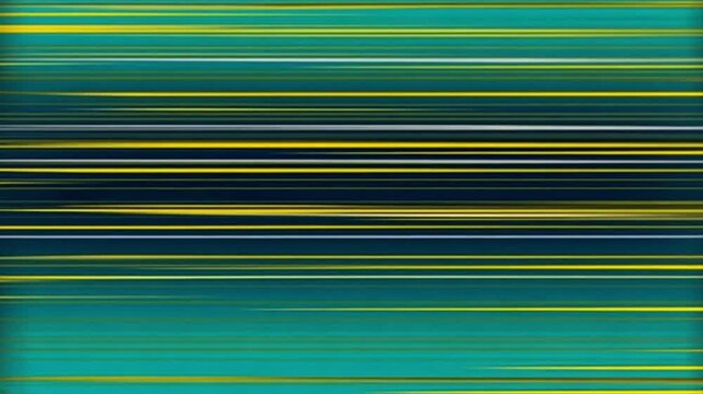 Abstract Teal and Yellow Lines: A Dynamic Digital Artwork