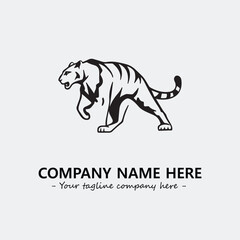 Phanter illustration black and white for logo company vector image
