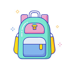 kids backpack icon, kids backpack vector illustration-simple illustration of kids backpack, perfect for kids backpack logos and icons