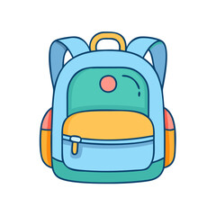 kids backpack icon, kids backpack vector illustration-simple illustration of kids backpack, perfect for kids backpack logos and icons