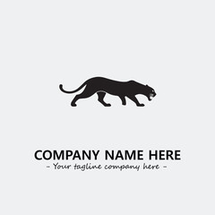 Phanter illustration black and white for logo company vector image
