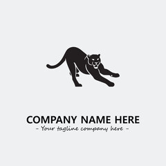 Phanter illustration black and white for logo company vector image
