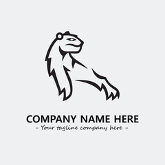 Phanter illustration black and white for logo company vector image
