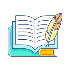 literary icon, literary vector illustration-simple illustration of literary, perfect for literary logos and icons