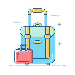 Obraz premium luggage bag icon, luggage bag vector illustration-simple illustration of luggage bag, perfect for luggage bag logos and icons