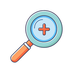Fototapeta premium magnifying glass icon, magnifying glass vector illustration-simple illustration of magnifying glass, perfect for magnifying glass logos and icons