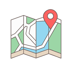 map icon, map vector illustration-simple illustration of map, perfect for map logos and icons