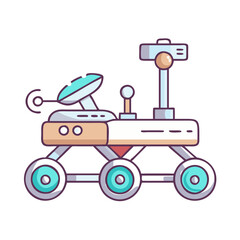 mars rover icon, mars rover vector illustration-simple illustration of mars rover, perfect for mars rover logos and icons