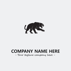 Phanter illustration black and white for logo company vector image
