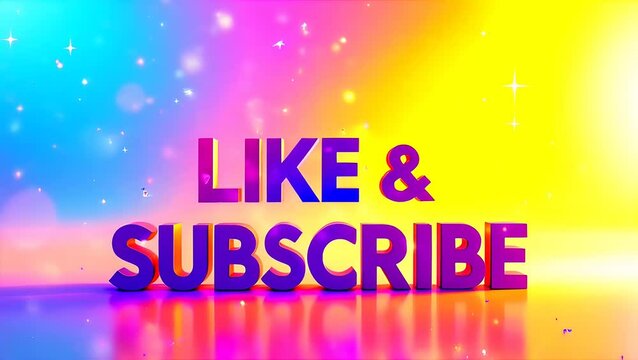 Like and Subscribe End Screen Animation Video