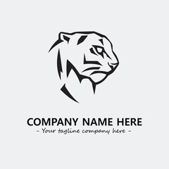 Phanter illustration black and white for logo company vector image
