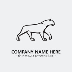 Phanter illustration black and white for logo company vector image
