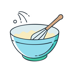 mixing bowl icon, mixing bowl vector illustration-simple illustration of mixing bowl, perfect for mixing bowl logos and icons