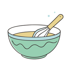 mixing bowl icon, mixing bowl vector illustration-simple illustration of mixing bowl, perfect for mixing bowl logos and icons