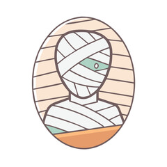mummy icon, mummy vector illustration-simple illustration of mummy, perfect for mummy logos and icons