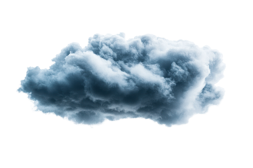 PNG image of a powerful storm cloud with deep dramatic tones on white background