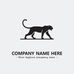 Phanter illustration black and white for logo company vector image
