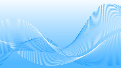 水色のウェーブの背景	
