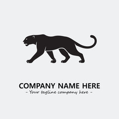 Phanter illustration black and white for logo company vector image
