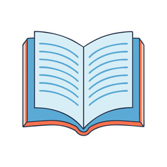open book icon, open book vector illustration-simple illustration of open book, perfect for open book logos and icons