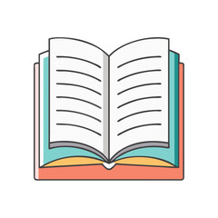 open book icon, open book vector illustration-simple illustration of open book, perfect for open book logos and icons